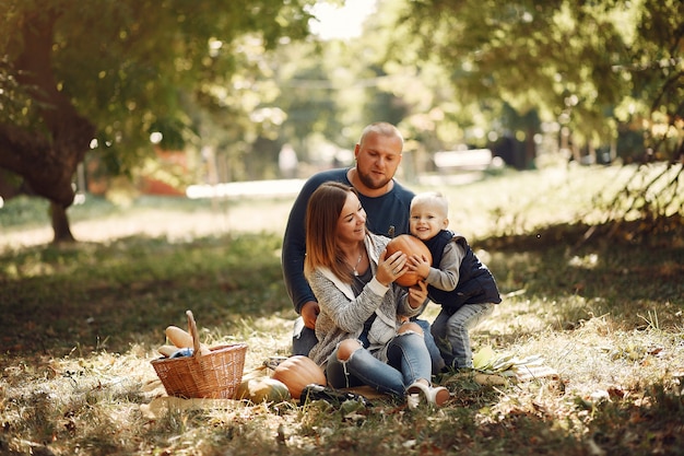 Family in an Autumn Park with Their Young Son – Free Stock Photo, Download for Free