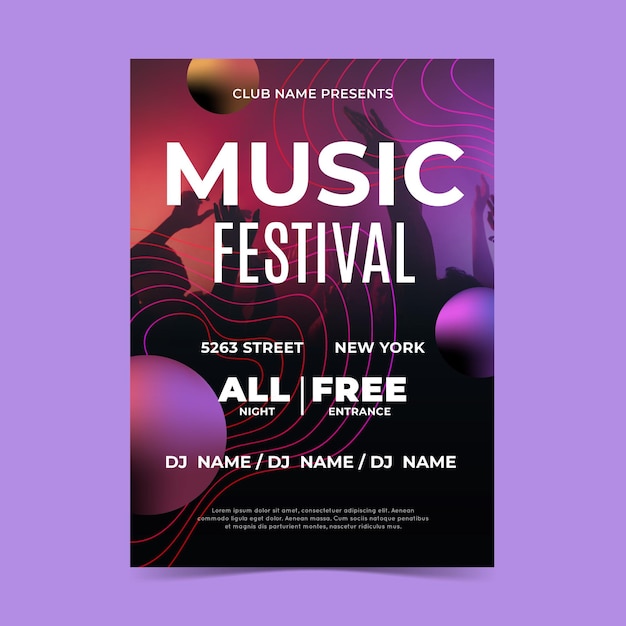 Music Event Poster Design – Free Download, Free Stock Photo