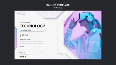 Technology Template in Flat Design – Free to Download