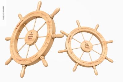 Decorative Ship Wheel Mockup – Download Free Stock Photo