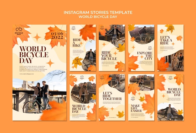 World Bicycle Day Instagram Stories Collection – Free Download