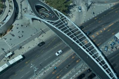 High Angle View of Traffic on City Street – Free Download