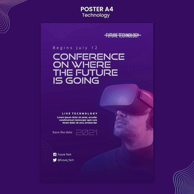 Virtual Reality Poster Template – Free Download