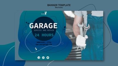 Template Concept with Mechanic for Banner – Free Download