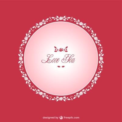 Floral Card Design for Love â Free Download