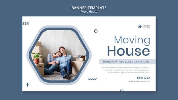 House Moving Service Banner Template – Free Download