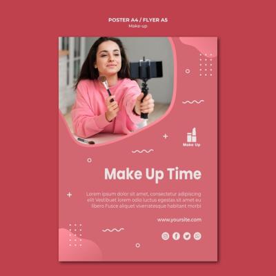 Professional Make-up Products Flyer Template – Free Download