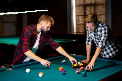 Guys Arranging Pool Balls – Free Download