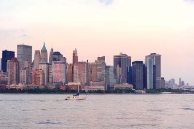 Manhattan Skyline at Sunset Over Hudson River – Free Download