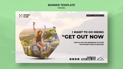 Hiking Banner Concept with Quote – Free Stock Photo for Download