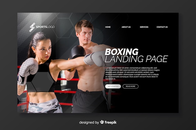 Sport Landing Page Photo Template – Free Download