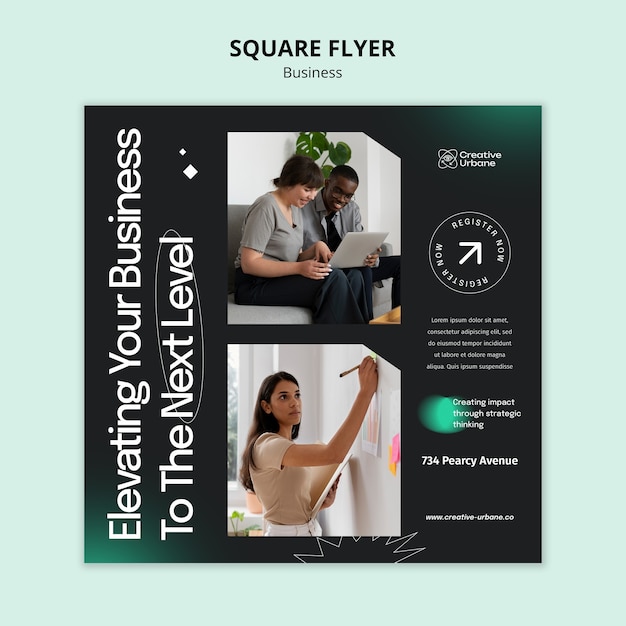 Flat Design Business Template – Free Download, Download Free Stock Photo