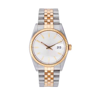 Elegant Silver and Golden Chain Watch – Free Download