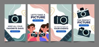 Flat Instagram Stories Collection for Photographers – Free Download