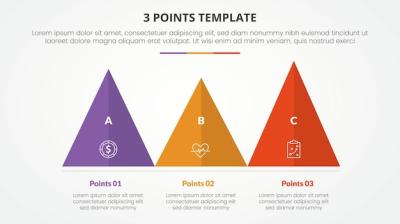 3 Points Stage Template Infographic Concept for Slide Presentations – Free Download