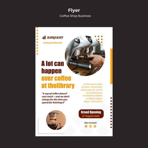 Coffee Shop Business Flyer Design Template – Free Download