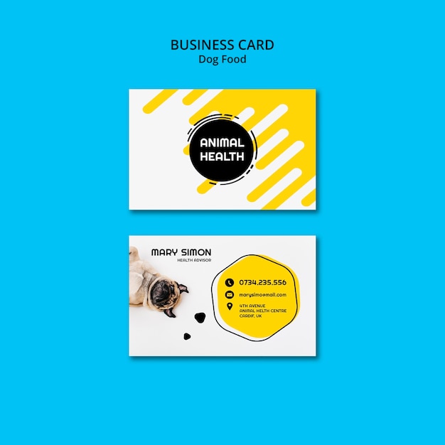 Dog Food Business Card Design | Free Download