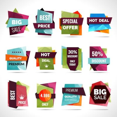 Origami Sale Labels – Free Stock Photos to Download