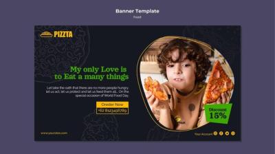 Good Food Horizontal Banner Template – Free Download