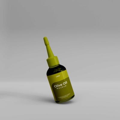 3D Realistic Olive Oil Bottle Mockup – Free to Download