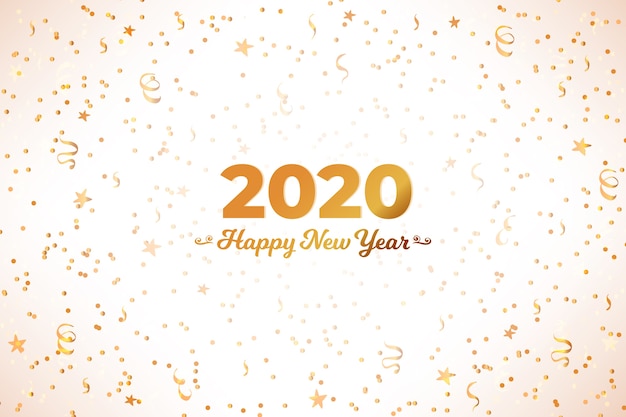 New Year 2020 Confetti Background – Free Download