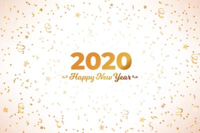 New Year 2020 Confetti Background – Free Download