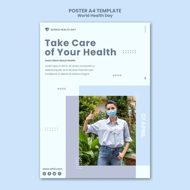 World Health Day Poster – Free Download Best PSD Template