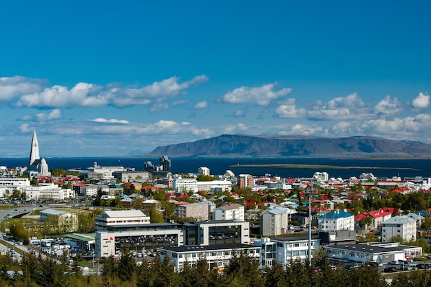 Stunning Cityscape View of Reykjavik, Iceland – Free to Download