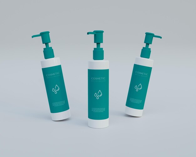 Shampoo Multiple Bottle Mockup – Free Download