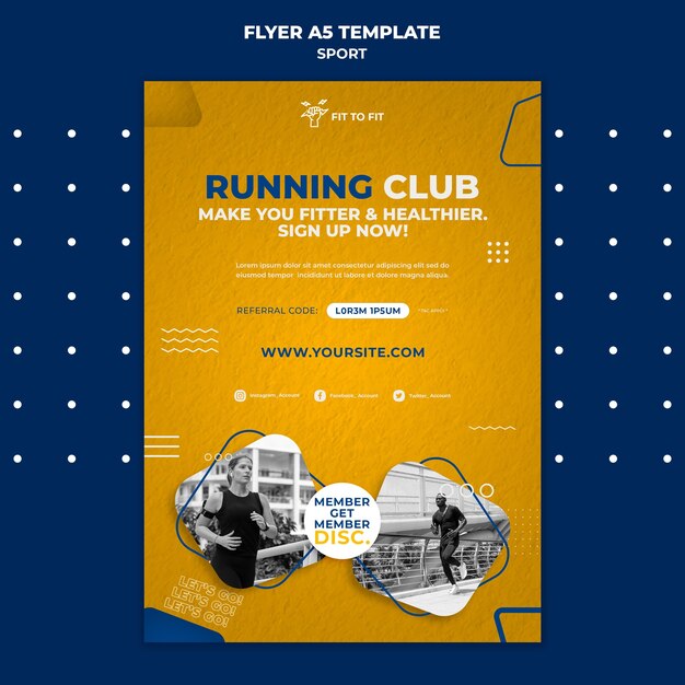 Running Club Print Template – Free Download