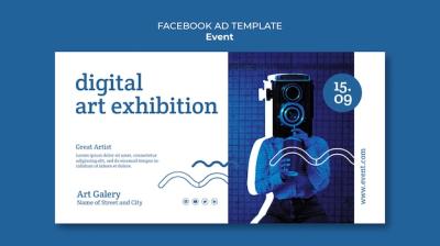 Digital Art Exhibition Facebook Template – Free Download