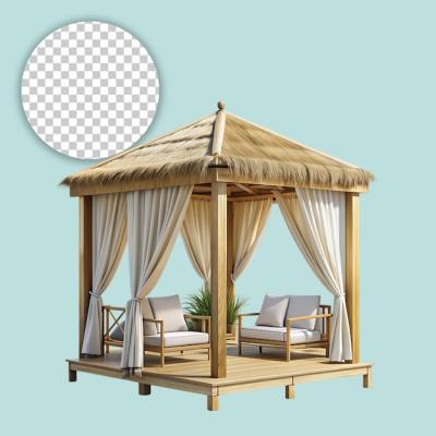 Garden Gazebo on Transparent Background – Free Download