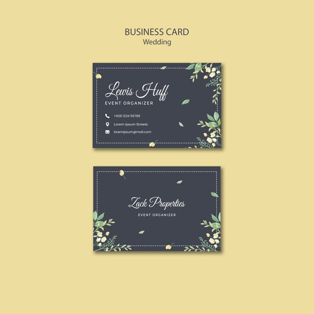 Wedding Concept Business Card Template – Download Free Stock Photo