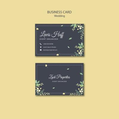 Wedding Concept Business Card Template – Download Free Stock Photo