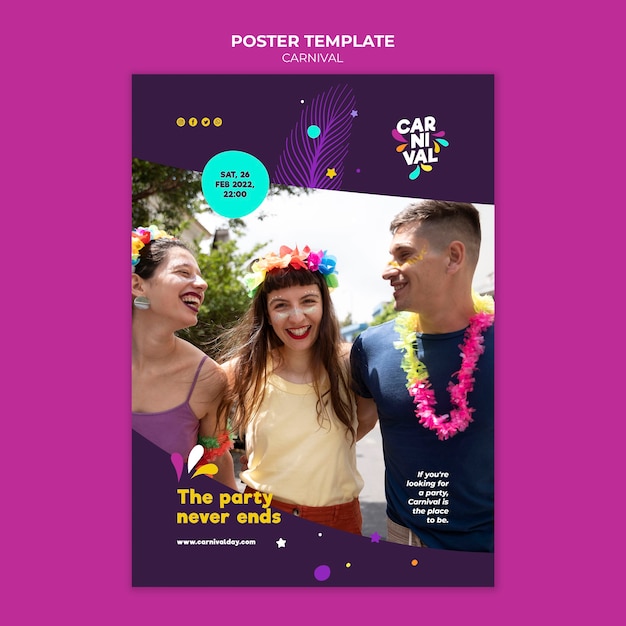 Carnival Party Ornaments Poster Template – Free Download