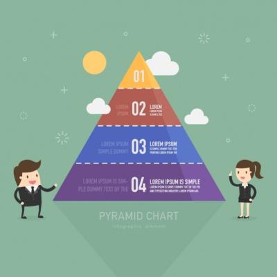 Pyramidal Infographic Template – Free Download