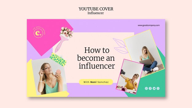 Professional YouTube Cover Template for Influencers – Free Download