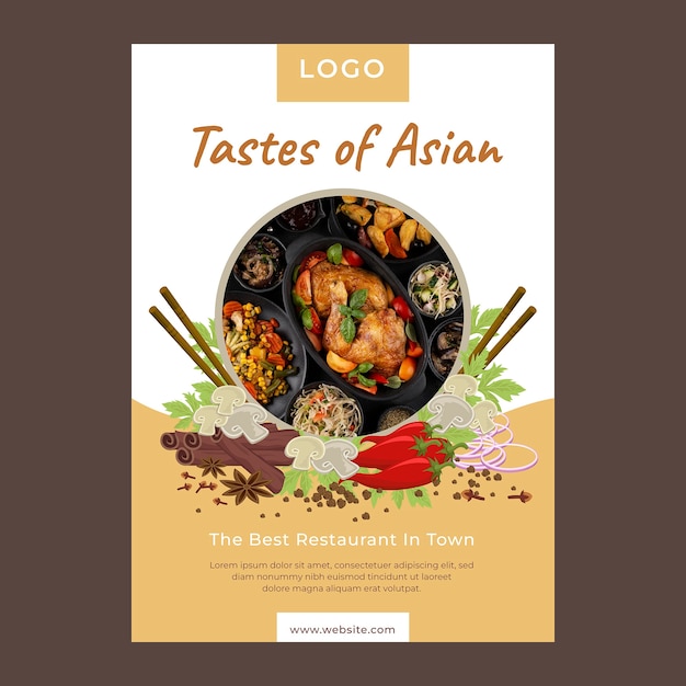 Delicious Asian Food Poster Template – Free to Download