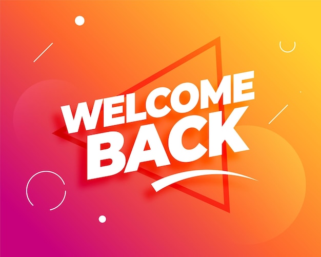 Trendy Welcome Back Banner for Rejoining the Team – Free Download