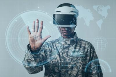 Futuristic Virtual Screen Technology Used by Female Soldier – Free Download