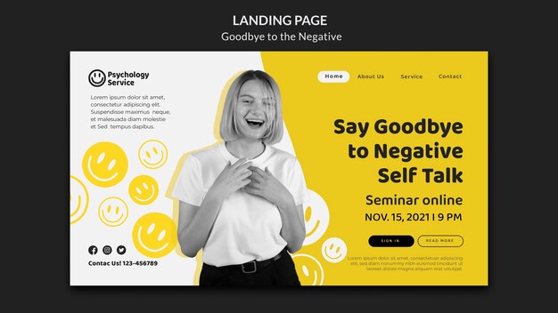 Negative Landing Page Design Template – Free Download