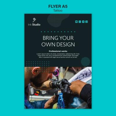 Creative Tattoo Flyer Template – Download Free Stock Photo