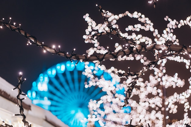 Square with Lights and Ferris Wheel – Free Stock Photo, Download for Free