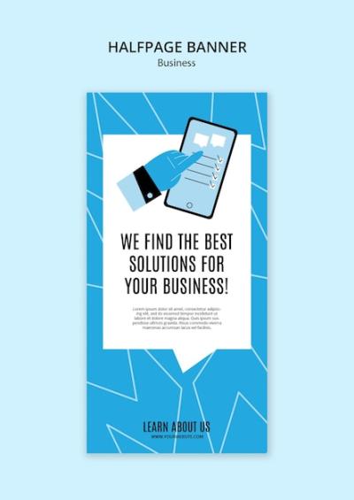 Business Strategy Banner Template – Free Download