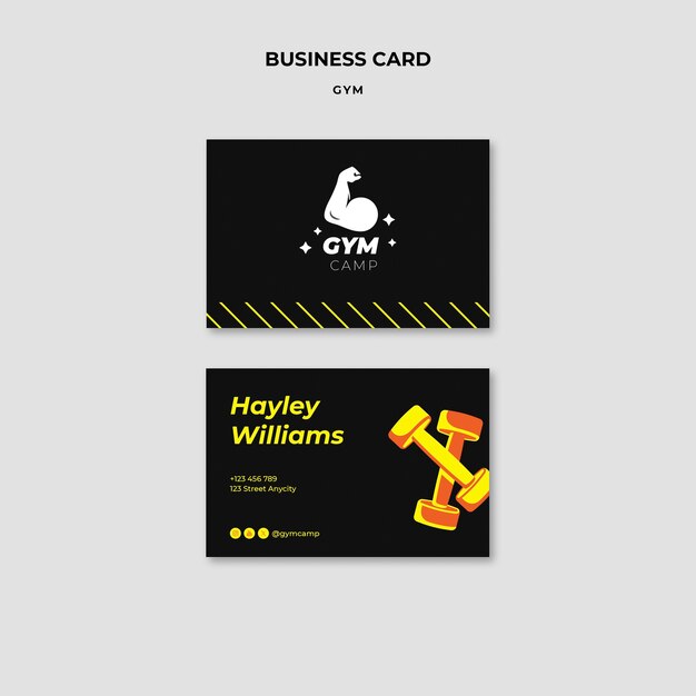 Sport Training Business Card Template – Free Download