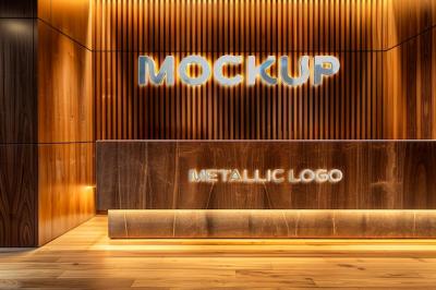 Logo Mockup for Wood Reception | Free Stock Photo for Download