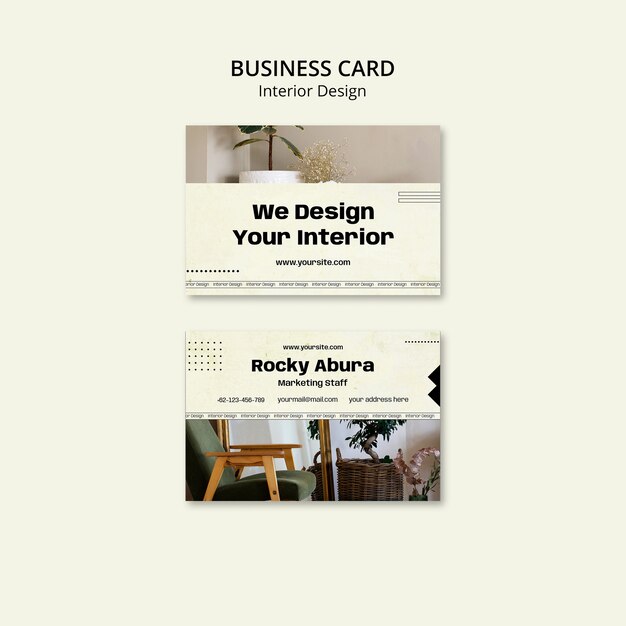 Interior Design Business Card – Free Download