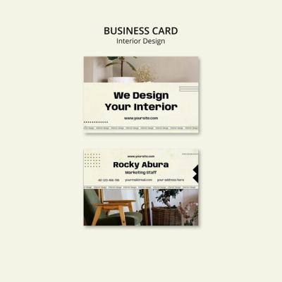 Interior Design Business Card – Free Download