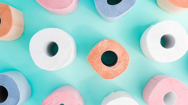 Colorful Toilet Paper Rolls – Free Stock Photo for Download