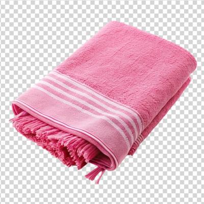 Pink Beach Towel Isolated on White Background – Free Download